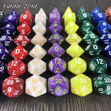 High Quality 7pc/lot Dice Set D4 D6 D8 D10 D12 D20  Multi-Sided Marble Effect DND Game Rpg Boardgame 2024 - buy cheap