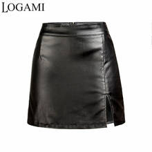 LOGAMI Split High Waist Faux Fur Skirts Womens Sexy Mini Skirt for Woman 2xl   Slim Skirts 2024 - buy cheap