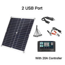 18V Solar Panel Kit Cable 5V USB Cigarette Lighter Alligator Clip Charge for Phone car Battery Outdoor Portable Power Supply 2024 - buy cheap