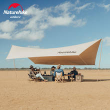 Naturehike-toldo impermeable para acampar, refugio solar Hexagonal portátil de algodón para 5-8 personas, 7x4,3 m 2024 - compra barato