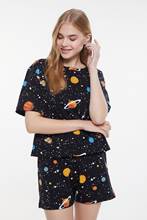 Trendyol Galaxy Printed Knitted Pajamas Set THMSS21PT0999 2024 - compre barato