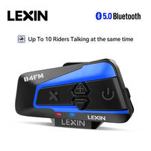 Brand Lexin LX-B4FM for 4 Riders Intercom Motorcycle Bluetooth Helmet Headsets BT Moto Intercomunicador with FM Radio 2024 - купить недорого
