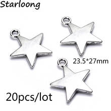 20pcs/lot Zinc Alloy Antique Vintage Silver Plated Pentagram Star Charm Pendants For Bracelet Necklace DIY Jewelry Making 2024 - buy cheap