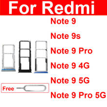 Sim Card Tray 4G 5G For Xiaomi Redmi Note 9 9S 9 Pro 4G 5G SIM Card Adapter Sim Card Reader Holder Repair Parts 2024 - buy cheap