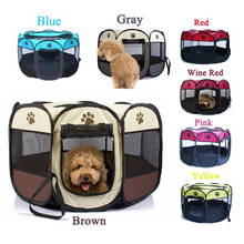 Pet Dog Playpen Tent Crate Room Foldable Puppy Exercise Cat Cage Waterproof Outdoor Two Door Mesh Shade Cover Nest Kennel 2024 - buy cheap