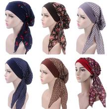 Womens Chemo Hat Turban Head Scarves Pre-Tied Headwear Bandana Elastic Band Soft 2024 - buy cheap