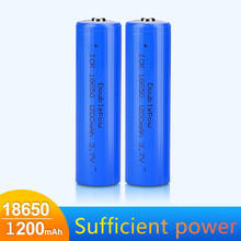 Nuevo acumulador de batería recargable de litio 1200mAh 3,7 V 18650 para baterías de linterna, azul, puntiagudo 2024 - compra barato