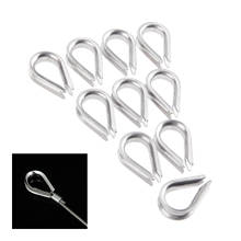 10 Pcs Boat 5mm 3/16 Inch Wire Rope Cable Thimble Sleeves Stainless Steel M5 Wire Rope Thimbles Wirerope Clamps Crimping Marine 2024 - buy cheap