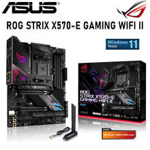 Материнская плата с разъемом AM4 X570 DDR4 5100 МГц ASUS ROG Strix X570-E Gaming WiFi II ATX материнская плата WiFi6E Ryzen CPU PCI-E 4,0 128 ГБ Новинка 2024 - купить недорого