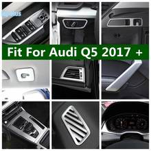 Inner Door Pull Armrest Decoration Strip Head Lights Lamp Switch Button Cover Trim For Audi Q5 2017 - 2020 ABS Matte Accessories 2024 - buy cheap