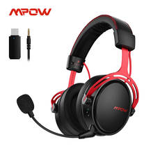 Mpow Air 2.4G Wireless Gaming Headset for PS5/PS4/PC Computer Headphone with Noise Cancelling Mic USB Transmitter for PC Gamer 2024 - купить недорого