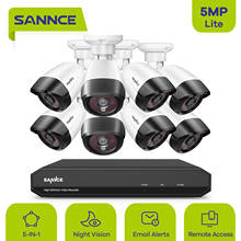 SANNCE 8CH 5MP-N HD DVR Home Security Camera System 8pcs 5MP AI Human Detection IP66 Outdoor Cameras Surveillance CCTV Kit 2024 - buy cheap