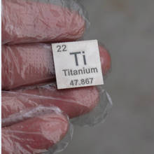 Tabla Periódica tipo hoja de titanio tamaño 0,5*20*20mm Peso alrededor de 0,9g 99.5% puro 2024 - compra barato