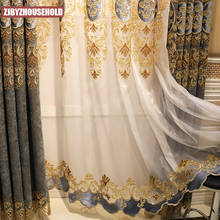 Continental Jane European Bedroom Curtains Shading Palace Thimphu Luxury Villas Luxurious Peacock Blue Hall Living Room Curtains 2024 - buy cheap