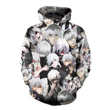 SOSHIRL-sudaderas con capucha de Metal para hombre y mujer, jerséis de estilo gótico marino, Tops Unisex para parejas, sudadera con estampado 3d de Kaneki Ken, Top de verano/invierno 2024 - compra barato