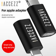 !! Accezz-micro adaptador fêmea para apple, conversor de dados de carregamento para iphone 5, 6, 7, 8, plus, xs max, xr, ipad mini adaptadores 2024 - compre barato
