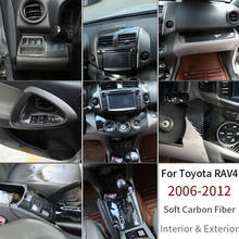 Car Interior Center Control Panel Door Decoration Sticker Soft Carbon Fiber Car Styling  for Toyota RAV4 2006-2012 Accessories 2024 - buy cheap