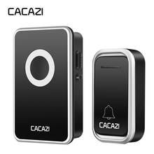CACAZI Smart Wireless Doorbell Waterproof 1 2 Button 1 2 3 Receiver 300M Remote US EU UK AU Plug Home Call Ring Bell 38 Chimes 2024 - buy cheap
