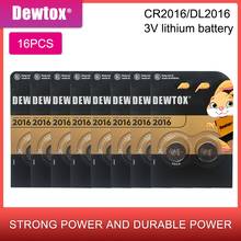 16pcs original brand For DEWTOX cr2016 BR2016 DL2016 LM2016 KCR2016 ECR2016 3v button cell coin lithium batteries for watch 2024 - buy cheap
