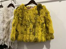 2022 Winter Women Leisure Fashion Warm Real Fur Vest Female Knitted Rabbit Fur Gilet Patchwork Raccoon Coat Long Outerwear Vests 2024 - buy cheap