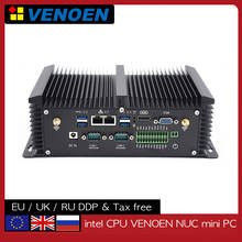 Mini pc server core i7 i5 8250U 8350U industrial fanless computer RS232/422/485 COM 2 gigabit lan thin client i5 4200U 2024 - buy cheap