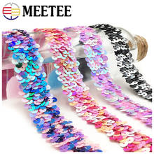 3mx30mm Sequins Laces Ribbons Elastic Lace Trims Stretch Webbings DIY Latin Dance Dress Paillettes Ruban Dentelle Accessories 2024 - buy cheap