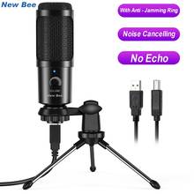 New Bee DM18 USB Microphone Condenser Professional Mic with Shock Mount for Computer Laptop Gaming Streaming Recording Studio 2024 - buy cheap