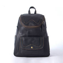 Vintage Oxhide Top Layer Cow Leather Shoulder Bag Handmade Genuine Leather Backpack  Cowhide Lady Computer Bag Backpack 2024 - buy cheap