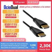 OcioDual кабель 1 м HDMI V 1,4 Xbox 360 PS3 3D ТВ и т. д. золотистые коннекторы V1.4 ванная комната Ультратонкий Золотой PS4 Hd tv 1.4b Full HD 1 м 2024 - купить недорого