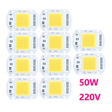 10 pces de alta potência 220v 50w 30 20w 10 lâmpada led cob chip branco alta lâmpada lúmen para ao ar livre indoor projector para diy led 2024 - compre barato