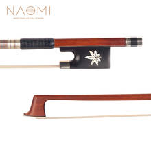 Naomi master pernambuco arco 4/4 violino, bastão octagonal com padrão de folha de bordo, sapo de ébano, resposta rápida 2024 - compre barato
