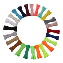 Weiou-cordones para zapatillas de deporte Unisex, cordones planos de 7MM, coloridos, de poliéster sólido, sin decoloración, combinan con todo 2024 - compra barato