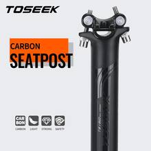 NEW TOSEEK Black UD Matte Full Carbon Fiber MTB Road Bicycle Seatpost Bike Seat Post Cycling Parts 27.2/30.8/31.6 x 350/400mm 2024 - buy cheap