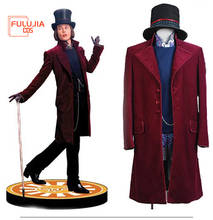 Willy wonka e a fábrica de chocolate gene wilder halloween cosplay traje 2024 - compre barato