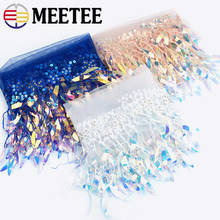 1Yard Meetee 15cm Mesh Tassel Sequins Lace Trim Embroidered Ribbon for Stage Performance Dress DIY Crafts Sewing Accessories 2024 - buy cheap