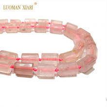 LUOMAN XIARI Natural Cylindrical Rose Quartz Stone Facted Beads For Jewelry Making DIY Bracelet, Necklace  11*16 mm Strand 15" 2024 - buy cheap