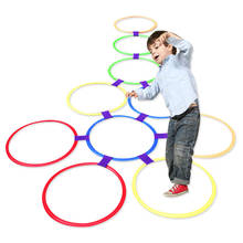Kids Lattice Jump Ring Set Game with 10 Hoops 10 Connectors Outdoor Funny Physical Training Sport Toys for Children Park Play 2024 - buy cheap