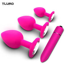 Anal Plug Butt Sex Toys for Women Men Soft Silicone Prostate Massager Mini Erotic Bullet Vibrator Anal Toys for Adults 18 2024 - купить недорого