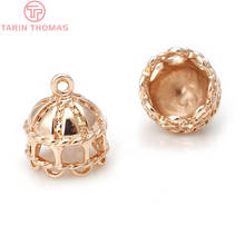 (2946)10PCS 13MM 24K Gold Color Plated Brass Dome House Charms Pendants High Quality Diy Jewelry Accessories 2024 - buy cheap