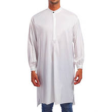 Thobe, camisas islâmicas da jubba kurta, roupa masculina abaya dubai islâmica, robe de manga comprida, arábia árabe saudita, roupa kaftan árabe muçulmano 2024 - compre barato