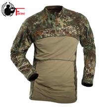 Военная тактическая одежда, камуфляжные топы, Мужская армейская рубашка с длинным рукавом, боевая униформа для страйкбола, Мужская камуфляжная форма 2024 - купить недорого