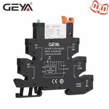 Free Shipping GEYA 6.2mm thickness Din Rail Slim Relay Module 6A 1NO1NC  12V Relay 24V 230V 48V 110V 2024 - buy cheap