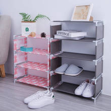 5 camadas não-tecido sapato rack de tamanho grande sala de estar tecido dustproof gabinete organizador titular diy dobrável suporte sapatos prateleira nova 2024 - compre barato