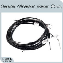 Cuerdas de guitarra clásica Alice AC136BK-N Nylon negro 6 cuerdas accesorios de guitarra 2024 - compra barato