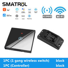 SMATRUL Tuya Smart App WiFi Touch Switch Light Wall Panel RF 433Mhz Remote DIY Relay Breaker Module Home Google Alexa 220V 2024 - купить недорого