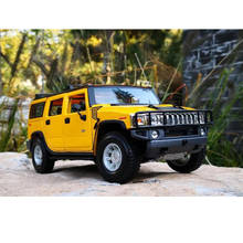 Модель автомобиля Maisto Hummer H2 1/18 литая из сплава, мини-модель автомобиля, игрушки для мальчиков, коллекция подарков, черный/желтый металл, пластик, резина, 2003 2024 - купить недорого