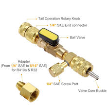 NEW Valve Core Remover/Installer with Dual Size SAE 1/4 & 5/16 Port Air Conditioning Line Repair Tools for HVAC R32 R410A 2024 - compre barato