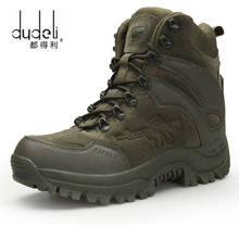 Dudeli botas táticas de combate, botas militares, masculinas, de couro genuíno, exército, caça, trekking, acampamento, montanhismo, sapatos de trabalho de inverno 2024 - compre barato