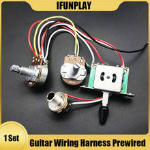 Electric Guitar Wiring Harness Prewired Kit A500k B500K 18mm Shaft Big Pots 3/5 Way Switch Volume Tone Control Wiring Harness 2024 - buy cheap