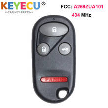 KEYECU Keyless Entry Remote Control Car Key for Honda CR-V Civic Accord Insight, Fob 3+1 4 Button - 434MHz - FCC ID: A269ZUA101 2024 - buy cheap